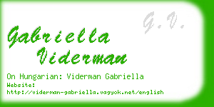gabriella viderman business card